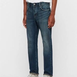 ALL SAINTS Carter Straight Jeans in Denim Blue
